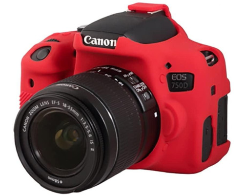 Захисний силіконовий чохол для фотоапаратів Canon EOS 750D - червоний