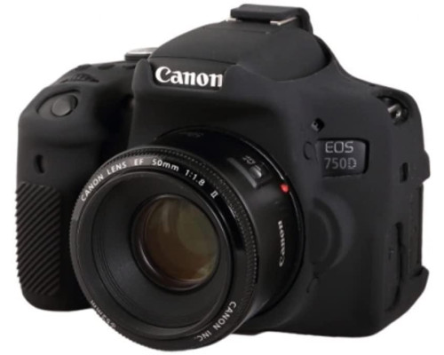 Захисний силіконовий чохол для фотоапаратів Canon EOS 750D - чорний
