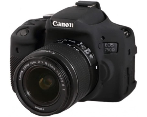 Захисний силіконовий чохол для фотоапаратів Canon EOS 750D - чорний