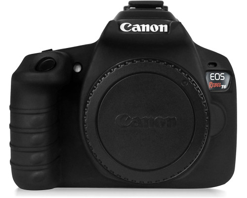 Защитный силиконовый чехол для фотоаппаратов Canon EOS 1300D (T6) - черный