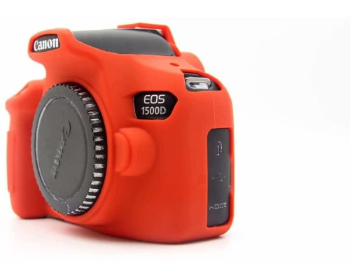 Защитный силиконовый чехол для фотоаппаратов Canon EOS 1500D, 1300D - красный