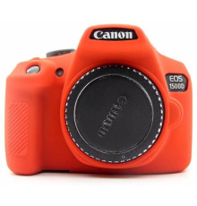 Защитный силиконовый чехол для фотоаппаратов Canon EOS 1500D, 1300D - красный