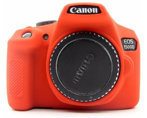 Защитный силиконовый чехол для фотоаппаратов Canon EOS 1500D, 1300D - красный