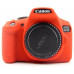 Защитный силиконовый чехол для фотоаппаратов Canon EOS 1500D, 1300D - красный