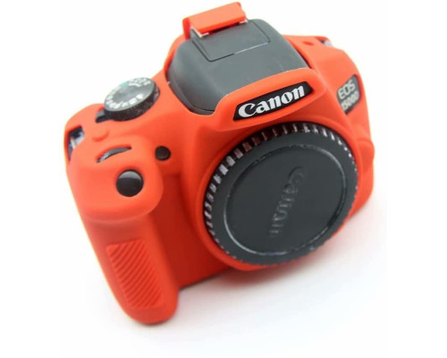 Защитный силиконовый чехол для фотоаппаратов Canon EOS 1500D, 1300D - красный