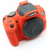 Защитный силиконовый чехол для фотоаппаратов Canon EOS 1500D, 1300D - красный