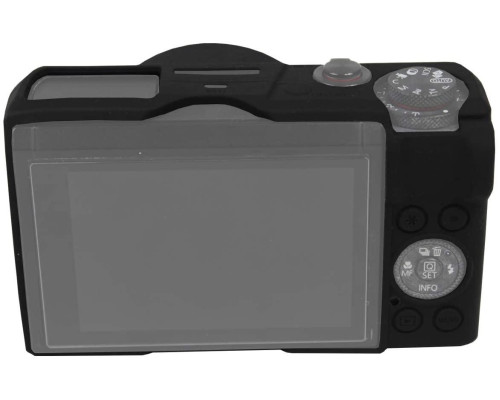 Захисний силіконовий чохол із кришкою для фотоапаратів CANON G7X Mark III - чорний