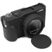 Захисний силіконовий чохол із кришкою для фотоапаратів CANON G5X Mark II - чорний