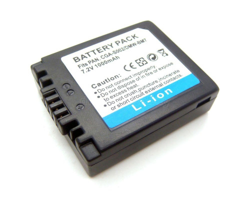 Акумулятор CGA-S002E (замінюємо з CGA-S002, DMW-BM7, CGR-S002) для камер Panasonic аналог на 1000 ма