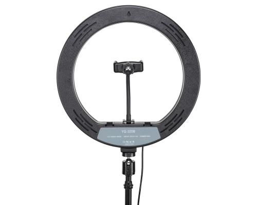 Кільцеве LED світло YQ-320B (12" - 32см) з пультом (дротовим), тримачем та стійкою 2м для бьюті, селфі зйомки