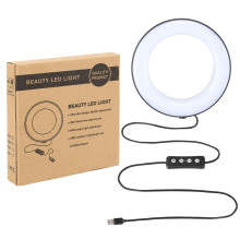 Кільцеве LED світло ZM100 (6" - 16см) з пультом (провідним) та USB для б'юті, селфі та предметної зйомки