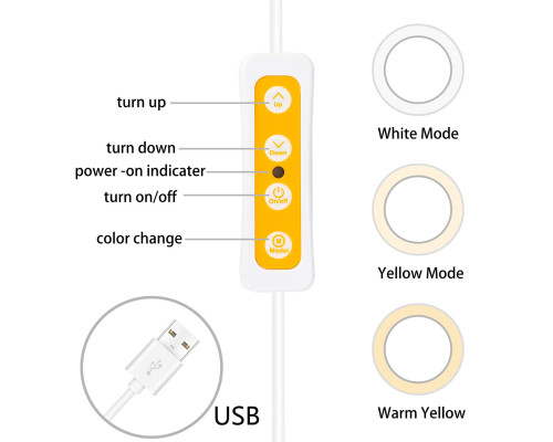 Комплект кільцевий LED світло ZM100 (6" - 16см) + пульт + пантограф 70 см + шарнірне кріплення