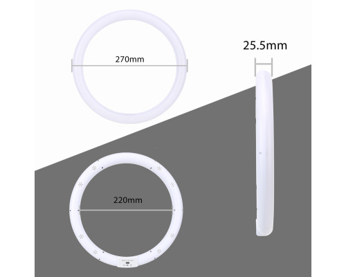 Кільцевий LED освітлювач ZM118 (10" - 27см) з пультом, USB, стійкою 80 см та шарніром для предметної зйомки