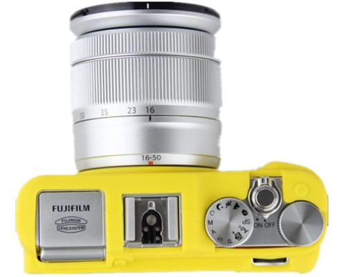 Захисний силіконовий чохол для фотоапаратів FujiFilm XA2, XA1, XM1, XM2 - жовтий
