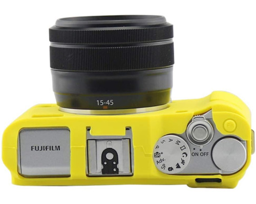 Захисний силіконовий чохол для фотоапаратів FujiFilm X-A3, X-A10 X-A20 X-A5 - жовтий