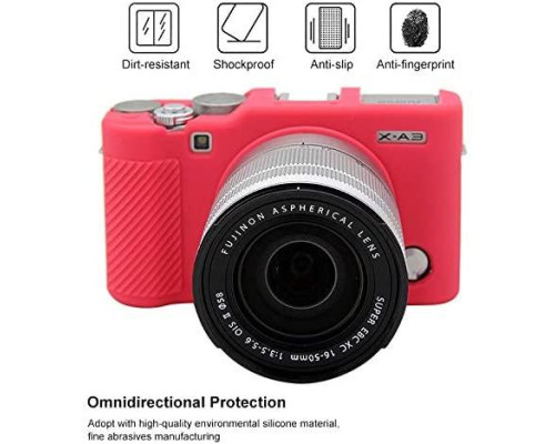 Захисний силіконовий чохол для фотоапаратів FujiFilm X-A3, X-A10 X-A20 X-A5 - червоний