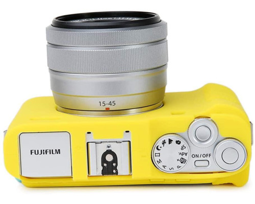 Захисний силіконовий чохол для фотоапаратів FujiFilm X-A7 - жовтий