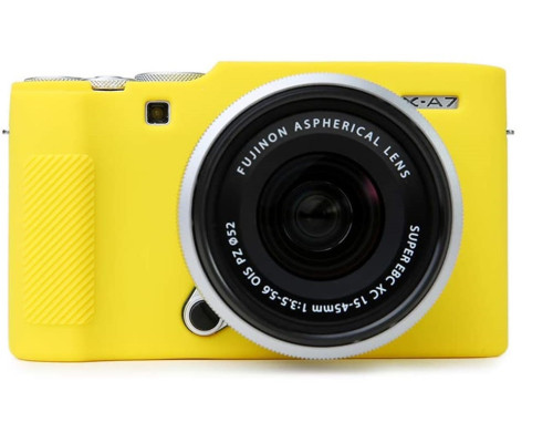 Захисний силіконовий чохол для фотоапаратів FujiFilm X-A7 - жовтий