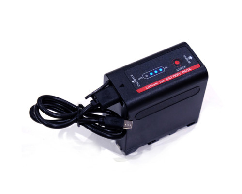 Акумулятор NP-F980 (NP-F970, NP-F960) з функцією Powerbank та USB для камер SONY та LED світла (7800 ma)