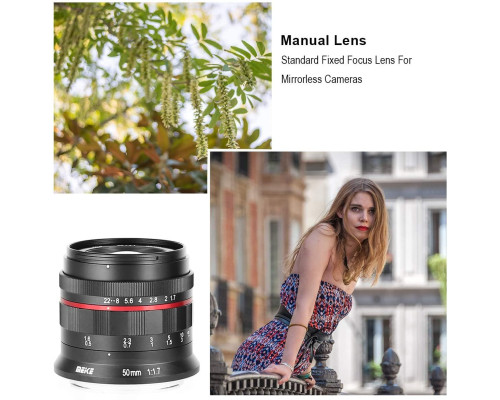 Об'єктив MEIKE 50 мм F/1.7 MC (MK-50 F1.7) для Canon RF (Canon EOS R, EOS RP)