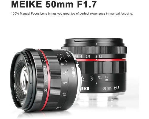 Об'єктив MEIKE 50 мм F/1.7 MC (MK-50 F1.7) для Canon RF (Canon EOS R, EOS RP)