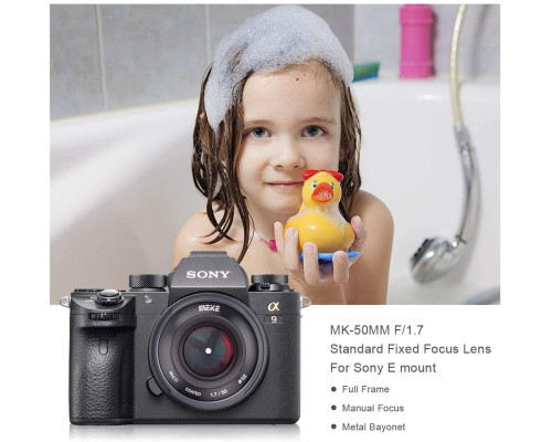 Объектив MEIKE 50 mm F/1.7 MC (MK-50 F1.7) для Sony E-Mount (full frame - полный кадр)