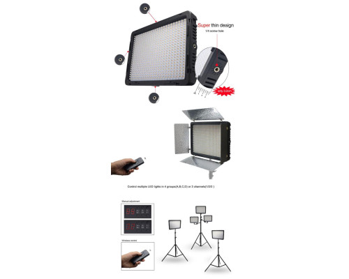 LED - осветитель, видеосвет Mcoplus LE-920B (в комплекте с сетевым адаптером 220В)
