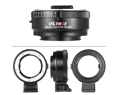Адаптер Viltrox NF-NEX для Nikon F на байонеті Sony E-mount (Nikon F-Sony E) - мануальний