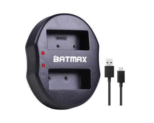 Зарядний пристрій USB для 2-х акумуляторів FujiFilm NP-W126 (NP-W126S) аналог BC-W126