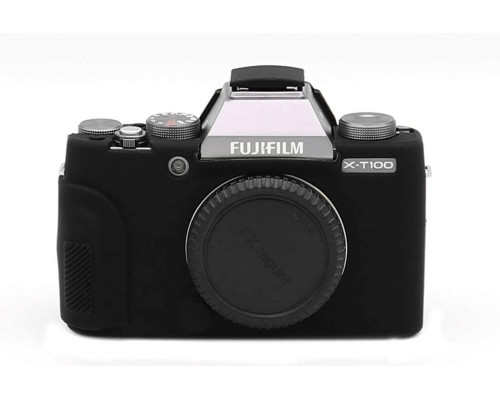 Захисний силіконовий чохол для фотоапаратів FujiFilm X-T100 - чорний