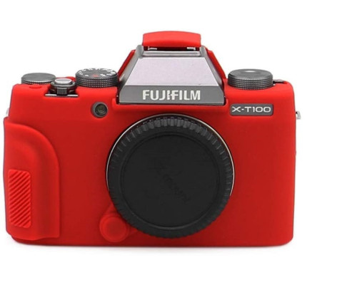 Захисний силіконовий чохол для фотоапаратів FujiFilm X-T100 - червоний