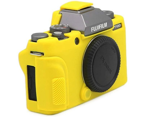 Захисний силіконовий чохол для фотоапаратів FujiFilm X-T100 - жовтий