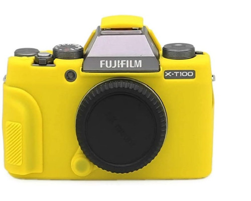 Захисний силіконовий чохол для фотоапаратів FujiFilm X-T100 - жовтий
