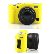 Захисний силіконовий чохол для фотоапаратів FujiFilm X-A5, X-A10 - жовтий