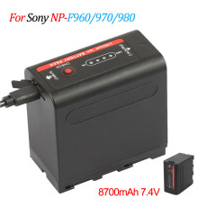 Акумулятор NP-F980 (NP-F970, NP-F960) з функцією Powerbank та USB для камер SONY та LED світла (8700 ma)