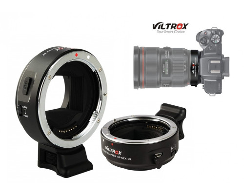 Адаптер Viltrox EF-NEX IV для Canon EF/EF-S на байонет Sony E-mount (Canon EF-Sony E) - автофокусний