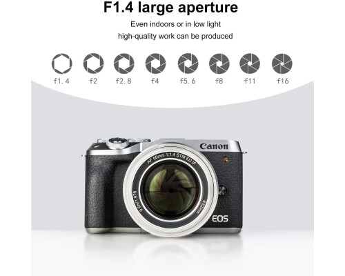 Объектив VILTROX 56mm f/1.4 M STM (AF 56/1.4 M) (Canon EF-M) - автофокусный