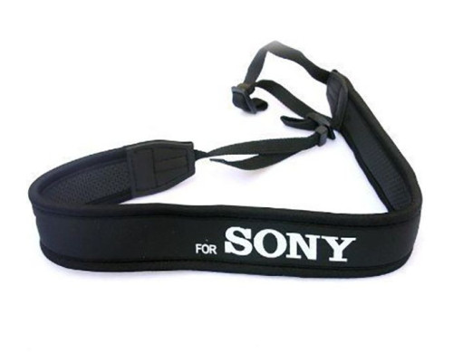 Плечовий шийний ремінь для фотоапаратів SONY (неопрен) - чорний