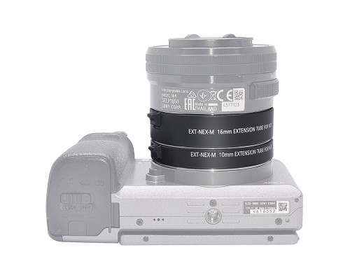 Макрокольца автофокусные для фотокамер Sony (байонет E-mount - беззеркальные) Mcoplus EXT-NEX-M (10+16mm)