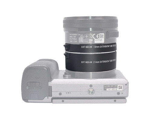 Макрокольца автофокусные для фотокамер Sony (байонет E-mount - беззеркальные) Mcoplus EXT-NEX-M (10+21mm)