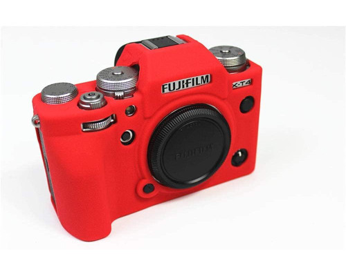 Захисний силіконовий чохол для фотоапаратів FujiFilm X-T4 - червоний