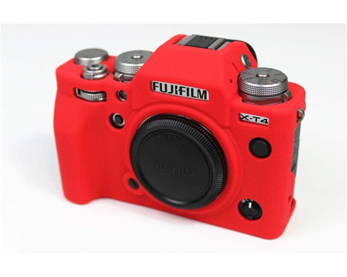Захисний силіконовий чохол для фотоапаратів FujiFilm X-T4 - червоний