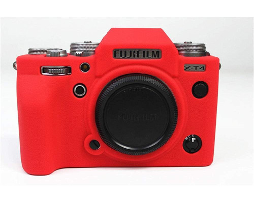 Захисний силіконовий чохол для фотоапаратів FujiFilm X-T4 - червоний