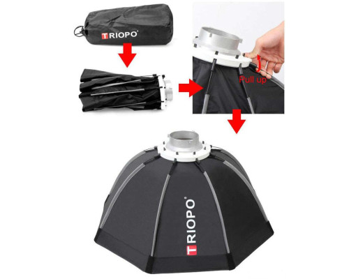 Софтбокс, розсіювач, дифузор (Softbox), октобокс Triopo - K-120 з байонетом Bowens / Elichrom