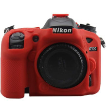 Захисний силіконовий чохол для фотоапаратів Nikon D7100, D7200 - червоний