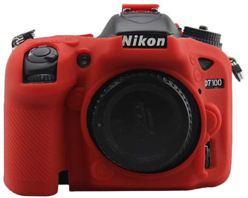 Захисний силіконовий чохол для фотоапаратів Nikon D7100, D7200 - червоний