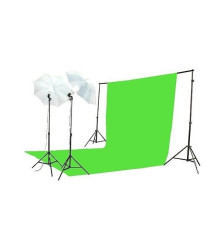 Комплект фотостудії (постійне світло) SmartLight FL-U110-2 (2х85w) Green Chroma Key KIT