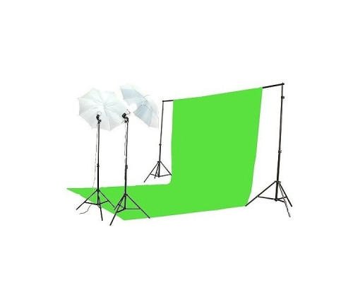 Комплект фотостудії (постійне світло) SmartLight FL-U110-2 (2х85w) Green Chroma Key KIT