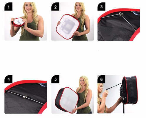Софтбокс, розсіювач, дифузор (Softbox) 41 х 41 см для LED-панелей, накамерного світла