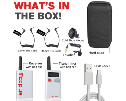 Петличний мікрофон Mcoplus UHF-WMU48 KIT 1 - радіомікрофон (бездротова мікрофонна система)